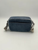 Michael Kors Jet Set Medium Denim Crossbody Bag With Airpod Case Blue