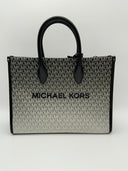 Michael Kors Women's Mirella Ombre Logo Tote Bag Black