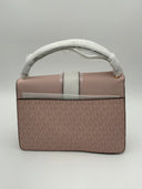 Michael Kors Women's Greenwich Medium Signature Logo Satchel Powder Blush