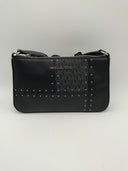 Michael Kors Jet Set Travel L Studded Patchwork Logo Wristlet Black