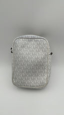 Michael Kors Women's Jet Set Medium Signature Logo Crossbody Bag Optic White