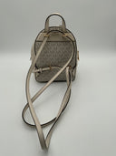 Michael Kors Women's Jaycee Extra-Small Signature Logo Backpack Light Cream