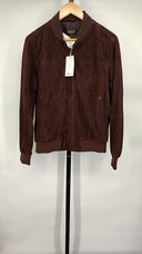 Quince Mens 100% Suede Bomber Jacket Espresso S