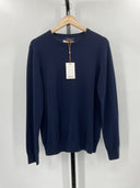 Quince Men's Mongolian Cashmere Crewneck Sweater TRUE Navy Sleeved Top M