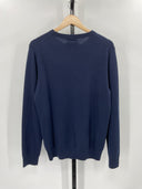 Quince Men's Mongolian Cashmere Crewneck Sweater TRUE Navy Sleeved Top M
