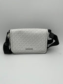 Michael Kors Men's Cooper Mini Signature Logo Crossbody Bag Bright White
