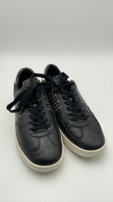 Michael Kors Men's Scotty Grommeted Leather Sneaker Black Shoes 11