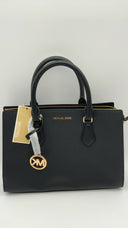 Michael Kors Women Md Cntr Zip Satchel Bag Black OS