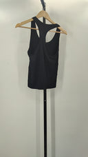 Quince Womens Seamless Ruched Racerback Tank Top Black XS