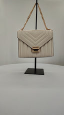 Michael Kors Whitney Medium Quilted Leather Convertible Shoulder Bag Cream