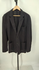 Quince Men's Cotton Pique Knit Blazer Black Outerwear L