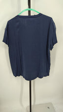 Quince Women 100% Washable Silk Pajama Tee Blue L