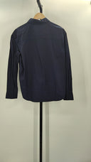 Quince Women's 100% Organic Cotton Poplin Long Sleeve Boyfriend Shirt Navy S