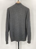 Quince Men Mongolian Cashmere Fisherman Full Zip Sweater Outerwear Gray M