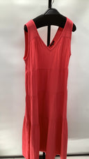 Quince Women's 100% Organic Cotton Gauze Tiered Maxi Dress Hot Pink L