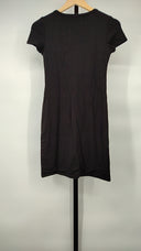 Quince Womens Black Basic Sleeved Dress XS