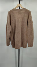 Quince Women's Mongolian Cashmere Cardigan Sweater Oatmeal Outerwear Tan L