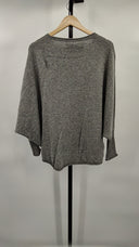 Quince Women's Mongolian Cashmere Sweater Heather Grey Sleeved Top Gray S/M