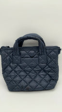 Quince Womens Transit Quilted Small Crossbody Tote Navy Bags One Size