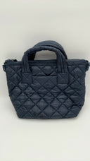 Quince Womens Transit Quilted Small Crossbody Tote Navy Bags One Size