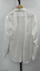 Quince Mens Organic Cotton Stretch Twill Dress Shirt White Sleeved Top L