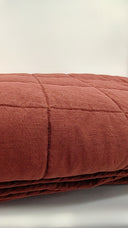 Quince Home European Linen Box Quilt Bordeaux Bedding Twin