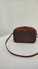 Michael Kors Large Ew Zp Chain Crossbody Brown Wallet
