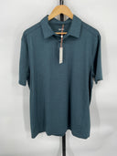 Quince Men's Flowknit Breeze Performance Long Sleeve Polo Navy Sleeved Top M