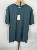 Quince Men Flowknit Breeze Performance Henley Tee Sleeved Top Blue L