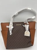 Michael Kors Women Lg Tz Tote Bag Brown OS