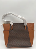 Michael Kors Women Lg Tz Tote Bag Brown OS