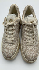 Michael Kors Hayes Empire Signature Logo Platform Sneaker Vanilla Natural 10