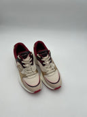 Michael Kors Womens Zuma Snake Embossed Leather And Mesh Trainer Red Shoes 8