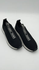 Michael Kors Women's Bodie Knit Slip-On Sneaker Black Shoes 8