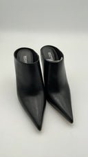Michael Kors Women's Halle Leather Mule Pump Shoes Black 8