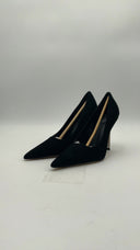 Michael Kors Women's Halle Suede Pump Black Shoes 8.5