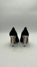 Michael Kors Women's Halle Suede Pump Black Shoes 8.5