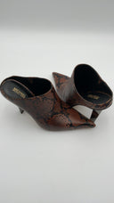 Michael Kors Halle Mule Pump Shoes Brown 7