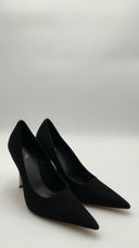 Michael Kors Womens Halle Suede Pump Black Shoes 9.5