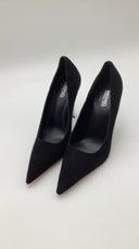 Michael Kors Women's Halle Suede Pump Black Shoes 6