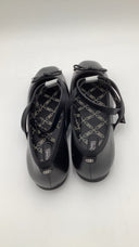 Michael Kors Women's Collette Leather Ballet Flat Black Shoes 8