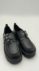 Michael Kors Women's Colby Leather Loafer Black Shoes 7