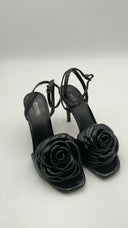 Michael Kors Women's Elodie Patent Leather Sandal Black Shoes 6.5