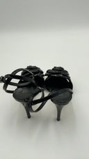 Michael Kors Women's Elodie Patent Leather Sandal Black Shoes 6.5