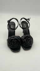 Michael Kors Women's Elodie Patent Leather Sandal Black Shoes 7