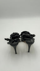 Michael Kors Women's Elodie Patent Leather Sandal Black Shoes 7