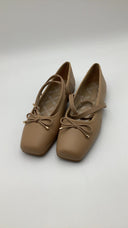 Michael Kors Women's Collette Leather Ballet Flat Camel Shoes Tan 7
