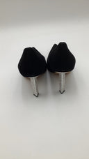 Michael Kors Women's Halle Suede Pump Black Shoes 9.5