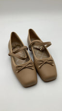 Michael Kors Women's Collette Leather Ballet Flat Camel Shoes Tan 6.5