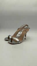 Michael Kors Womens Cara Metallic Sandal Shoes Silver 10